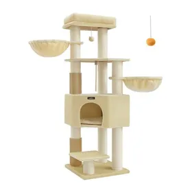 Comparer les prix de Arbre à chat - HELLOSHOP26 - Grand et stable - Tapis chaud - Poteaux en sisal - Niche et hamacs