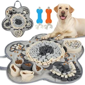 Comparer les prix de Tapis de fouille Chien Tapis de léchage Chien avec 2 Jouets en os  pour Petits et Grands Chiens GrisUISAVE