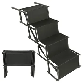 Comparer les prix de XJING-Escalier pour chien pliable - Stockage facile - Facile à déplacer (noir)
