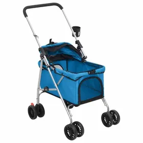 Comparer les prix de Pet®Bleu Poussette pour chien/animaux de compagnie，VIDAXLChariot pliante Bleu 76x50x100 cm Tissu Oxford 7_9764516