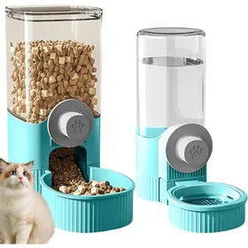 Meilleurs prix pour Distributeur croquettes 520ml + eau gravité 12L nourriture humide/sèche pour animaux