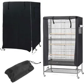 Meilleurs prix pour Housse de cage à oiseaux imperméable - PZCC - 97x60x130 cm - Fenêtre en maille - Poche de rangement - Tissu Oxford 210D