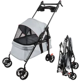 Meilleurs prix pour Poussette pliable pour animaux de compagnie QUIIENCLEE poussette portable panier pour chats et chiens