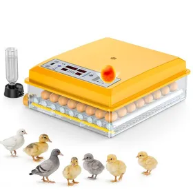 Meilleurs prix pour Couveuse Oeuf Automatique 64 œufs Incubateur Retournement & Température Normé avec hydratation de lit deau à ion deau automatique