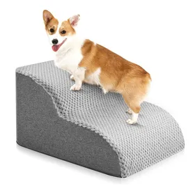 Meilleurs prix pour Escaliers pour Chien, Couleeur Antidérapant 2 Marches Haute Densité Mousse Souple Escalier pour Animaux, Rampe pour Chien