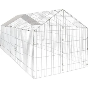 Meilleurs prix pour Enclos extérieur animaux 1800x750x750 mm acier galvanisé toit grillagé verrouillable. Cage lapin rongeur tortue.