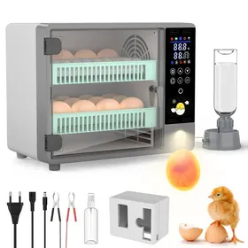 Meilleurs prix pour Incubateur Automatique Pour 24 Œufs Avec Contrôle De Température Et Humidité Écran Tactile LED Tournage Automatique Des Œufs