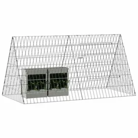Comparer les prix de PROMOTION Poulailler enclos à poules Cage pour lapins Argent 650x55x55 cm Acier galvanisé 573665