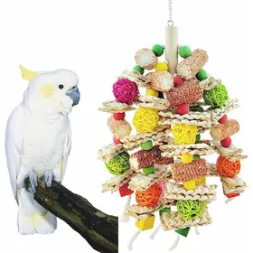 Meilleurs prix pour Jouet à Macher en Bois pour Grand Perroquet Pour Cage de Perroquet