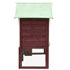 Meilleurs prix pour [53708]Clapier dextérieur - Meuble de cages/Clapier à lapins - Moka et blanc 140x63x120 cm Bois de sapin massifPoids:18.8 Kg