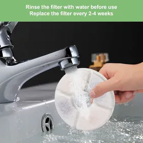 Meilleurs prix pour Lot de 6 filtres pour fontaine à eau chat charbon actif adaptés aux fontaines inox (diamètre 5 pouces)