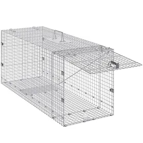 Comparer les prix de Piège à Cage pour Animaux Vivants - DUOKU - 42 x 16 x 18 - Pliable - Fer Galvanisé - Sans Cruauté