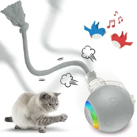 Meilleurs prix pour Balle rebondissante intelligente pour chat - Phoesky - 57mm - Silicone - Interactive - Formation automatique - Gris