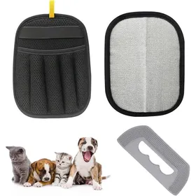 Meilleurs prix pour Gant anti poils animaux - ZGEER - 2 pièces - 24x18 cm - Brosse 13x56 cm - Double texture - Adsorption électrostatique