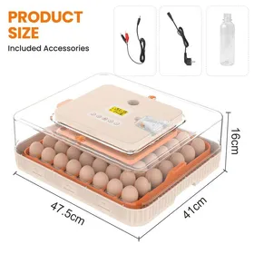 Meilleurs prix pour Couveuse Oeuf Automatique 56 œufs Incubateur Retournement & Température Normé avec hydratation de lit deau à ion deau automatique