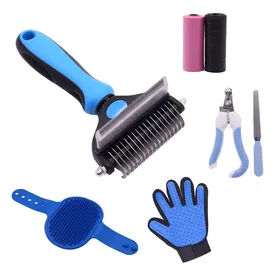 Comparer les prix de Brosse 2 en 1 pour animaux de compagnie peigne pour chien et chat Husky