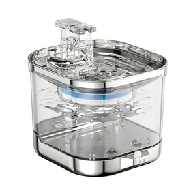 Comparer les prix de 1 Fontaine à eau Détecteur de mouvement Batterie 5000mAh Acier inoxydable 304 Filtration multicouche Pour chat chien .