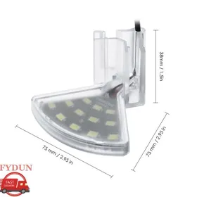 Meilleurs prix pour FYDUN Lumière LED pour aquarium Lampe LED à pince en forme déventail pour Aquarium avec 8 pièces haute animalerie eclairage