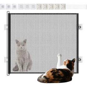 Comparer les prix de Barrière escamotable intérieure hauteur 76 cm pour chats et