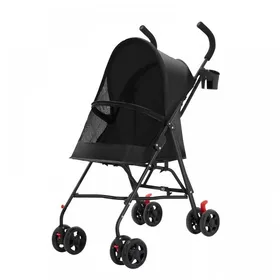 Comparer les prix de JEOBEST Poussette Pliable avec 4 Roues - 2 en 1 pour Petits Chiens et Chats - Maille Respirante - Facile à Transporter - Noir