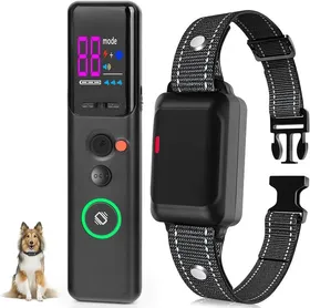 Meilleurs prix pour Collier De Dressage Pour Chien-Collier Anti Aboiement Chiens Avec Télécommande, 3 Modes Son/Vibration/Choc Électrique, Rechargeabl