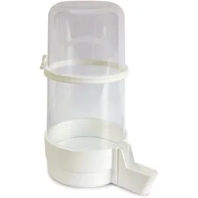 Meilleurs prix pour Lot de 2 Abreuvoir Oiseau Plastique Blanc Réservoir Transparent Bec Sécurisé Jardin .