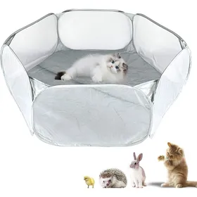 Comparer les prix de Parc Portable pour Petits Animaux Transparente Pliable Tente pour Petit Animal Tente pour Animaux de Compagnie Exercise pour Chats