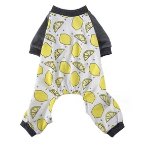 Meilleurs prix pour Pyjama pour petit chien combinaison douce pour chiot et chat vêtements confortables pour animaux de compagnie (gris foncé)
