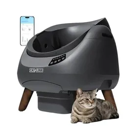 Meilleurs prix pour Litière chat autonettoyante XXL ouverte litière automatique intelligente WiFi multi-chatsCATLINK C08 Open-X