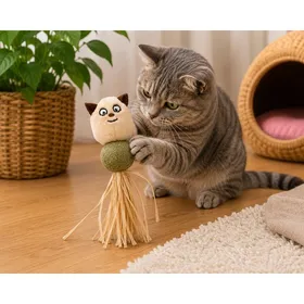Meilleurs prix pour Jouet en peluche pour chat - EDEN - Katti - balle de cataire naturelle - rubans interactifs - texture moelleuse