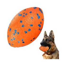 Meilleurs prix pour Balle pour chienjouet de football robuste pour chiens à mâchoires puissantesgrand ballon de rugby indestructible