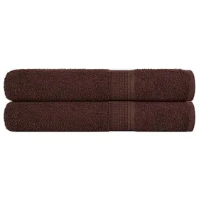 Meilleurs prix pour vidaXL Serviettes 2 pcs marron 100x200 cm 360 g/m² 100% coton, serviette de plage, serviette d'invité, grande serviette de 136770