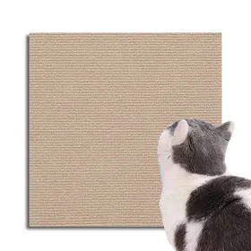 Meilleurs prix pour Tapis à griffer autocollant pour chat poteau à griffer mural pour chat - Beige