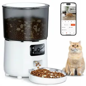 Meilleurs prix pour AIMIUVEI 3 L Distributeur de Nourriture Automatique Chat & Chien - Avce Caméra 1080P - 2.4G WiFi - 8 Repas par Jour - APP Contrôle