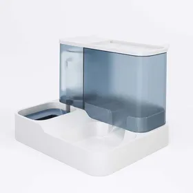Comparer les prix de Gamelle chat 2 en 1 - ULISEM - Distributeur automatique - Grande capacité - Antidérapante - 1L eau - 15L croquettes