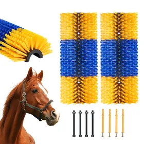 Comparer les prix de Brosse à Gratter pour Bétail Cheval Anti-démangeaisons-VEVOR-51 x 19 cm-Lot de 2-avec 4 Vis-Soulager Démangeaisons du Dos