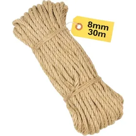 Comparer les prix de Corde Sisal Naturelle 30M x 8MM - Corde Arbre à Chat Résistante pour RéparationGriffoirDIYJardinDécoration - Corde Polyvalente