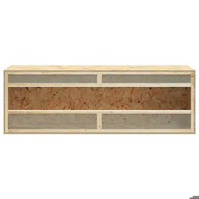 Meilleurs prix pour Terrarium en bois dingénierie - MEUBLECHIC - 144x46x48 cm - Vue claire - Bonne circulation de lair
