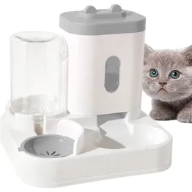 Comparer les prix de Distributeur de Croquettes - HANDEIU - 2 Bols - Automatique - 1L et 300ml - Pour Chats et Chiens YYV