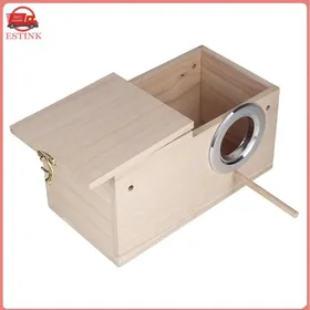 Comparer les prix de ESTINK Nichoir délevage Quality Wooden Pet Bird House Breeding Box Cage Accessories For animalerie oiseau Ouverture à droite