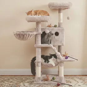 Meilleurs prix pour Arbre à Chat Tour à Chat pour Grands Chats Ultra-Doux Dégradé Blanc et Marron