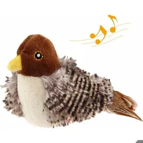 Comparer les prix de Jouet interactif pour chat - PZCC - Son électronique doiseau - Plumes - Peluche douce - 145x7x55 cm - 40 g