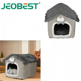 Comparer les prix de JEOBES maison pour chat de luxe - lit pour animaux de compagnie - 42*34*38cm - niche pour chat - brun