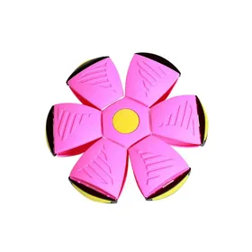 Comparer les prix de Jouet interactif pour chien - Phoesky - LED - Volant rond - Rebondissant - Soucoupe volante - Rose - 16x16x16 cm - TPE