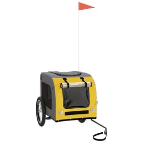 Comparer les prix de Style minimaliste - 1xPoussette animaux - max 30 kg - Remorque de vélo pour animaux de compagnie jaune et gris - pour jardin df35728
