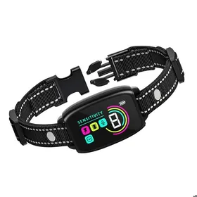 Meilleurs prix pour Collier anti-aboiement pour chien, modes son/vibration/choc, étanchéité IP67, 8 niveaux de sensibilité