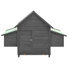 Comparer les prix de Gris Abri poules/animaux - ZENCORE® Poulailler Gris et blanc 150x96x110cm Bois de sapin massif Top685502341