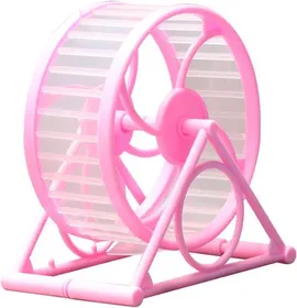 Meilleurs prix pour Roue de course pour Hamster pour animaux de compagnie, avec support, fournitures de jeu, jouet en Cage, rose