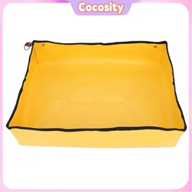 Comparer les prix de Cocosity Bac à litière de voyage pliable Bac à litière de voyage pour chat Portable étanche doublure Oxford Jaune Grand