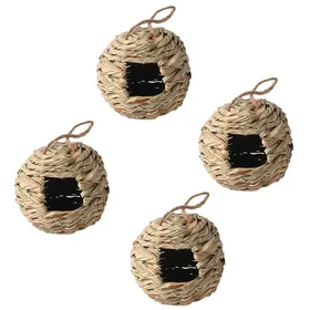 Meilleurs prix pour Nichoirs à suspendre - OKUMGGYJ - Lot de 4 - Tissés à la main - Couleur naturelle - 13 x 13 cm